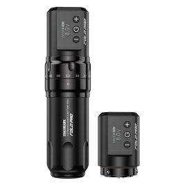   Dragonhawk Fold Pro (2.4-4.2 mm) Tetováló gép (fekete) - 2 akkumulátorral, vezeték nélküli