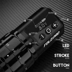 Dragonhawk Fold Pro (2.4-4.2 mm) Tattoo Pen (fekete) - vezeték nélküli tetováló gép