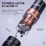 Mast Fold 2 (2.4-4.2 mm) Tattoo Pen (fekete-arany) - vezeték nélküli tetováló gép