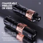 Mast Fold 2 (2.4-4.2 mm) Tattoo Pen (fekete-arany) - vezeték nélküli tetováló gép