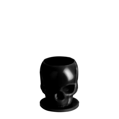 Koponya festéktartó kupak (15 mm - 200 db) - Skull Ink cap - fekete