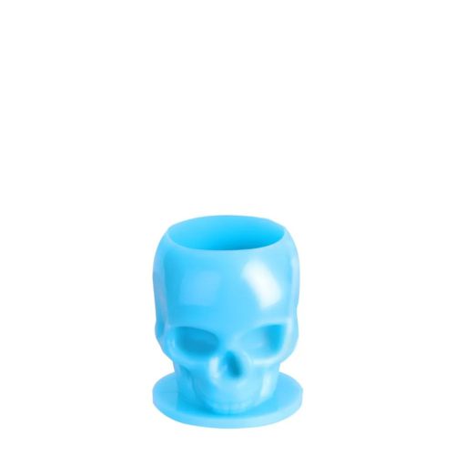 Koponya festéktartó kupak (15 mm - 200 db) - Skull Ink cap - kék