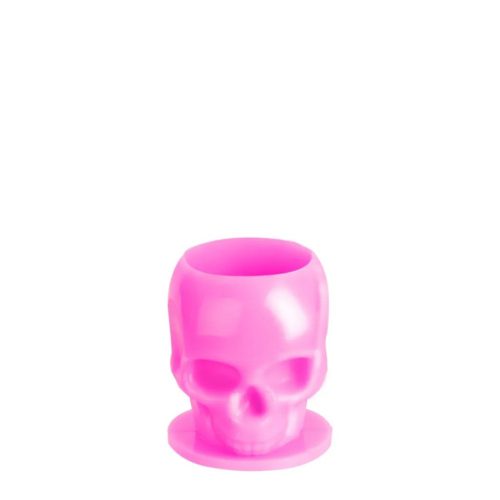Koponya festéktartó kupak (15 mm - 200 db) - Skull Ink cap - pink