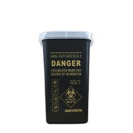   Hulladékgyűjtő edény - Tűkonténer/tű gyűjtő doboz 1L - fekete