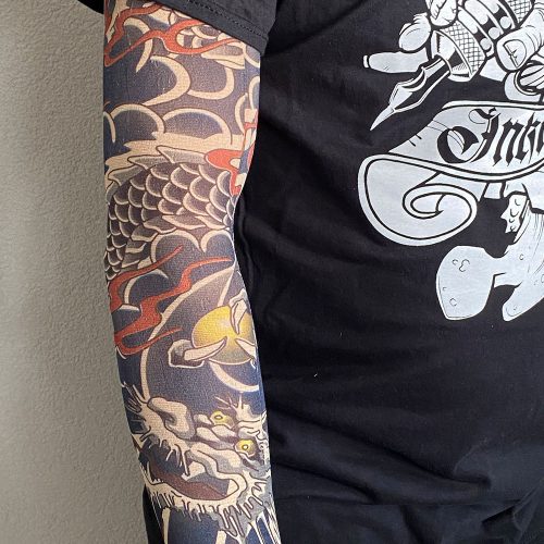 Karra húzható textil tetoválás (Blue dragon)