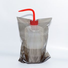   Fekete védőfólia csőrös öblítő, mosó flakonra (14x24 cm, 200 db)