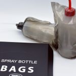 Fekete védőfólia csőrös öblítő, mosó flakonra (14x24 cm, 200 db)