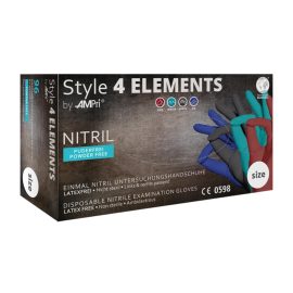 Style nitril 4 elements kesztyű (96db - L) púdermentes