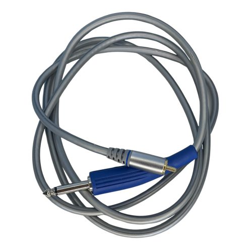 Klinke 6,3 mm - RCA-Kabel (grau, gerade, Silikon)