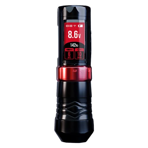 Ava GTS (2.0-4.5 mm) Tattoo Pen (fekete-piros) - vezeték nélküli