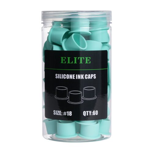 Elite szilikon festéktartó kupak (18 mm - zöld - 60 db)