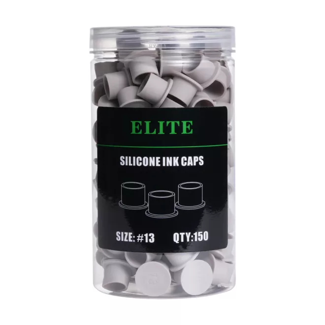 Elite szilikon festéktartó kupak (13 mm - szürke - 150 db)