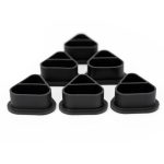 SKULLDNA Triangle szilikon festéktartó kupak (30 mm - fekete - 80 db)