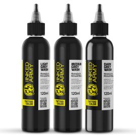 THE INKED ARMY - Tattoo Color - Grey Wash Set (3 x 120 ml)
