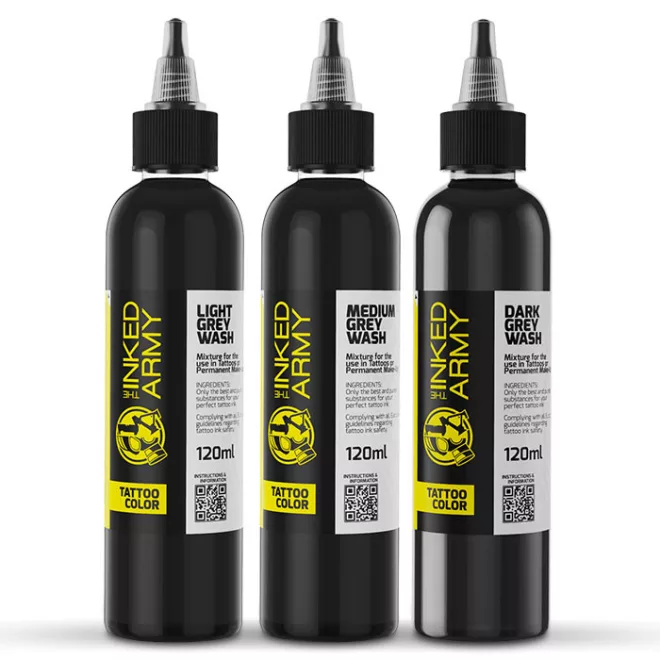 THE INKED ARMY - Tattoo Color - Grey Wash Set (3 x 120 ml)