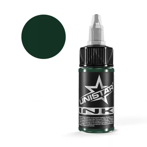 Unistar Ink Deep Green 30 ml tetováló festék – REACH-kompatibilis, Kwadron