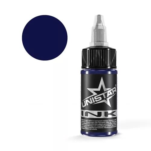 Unistar Ink Top Basic Dark Blue 30 ml tetováló festék – REACH-kompatibilis, Kwadron