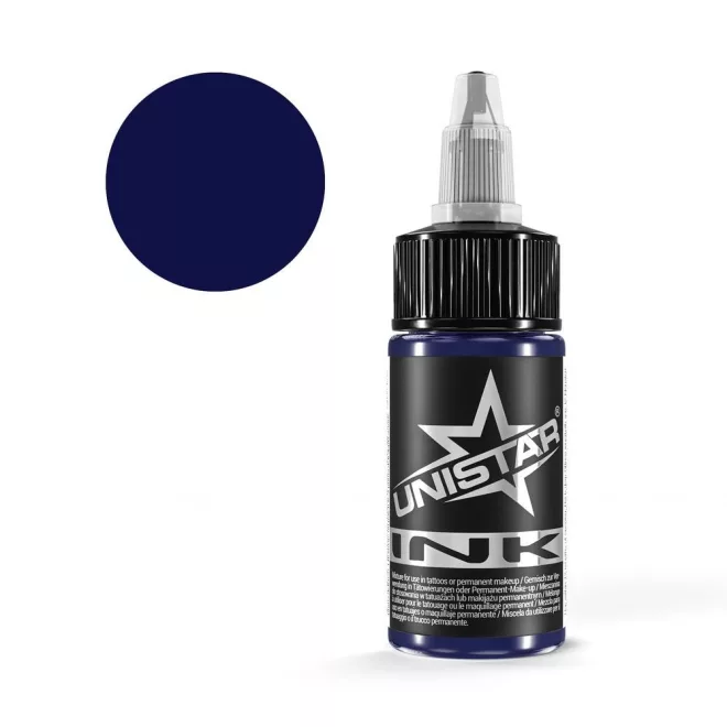 Unistar Ink Top Basic Dark Blue 30 ml tetováló festék – REACH-kompatibilis, Kwadron