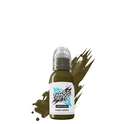 World Famous Tattoo Ink Camo Green (30ml) EU REACH tetováló festék