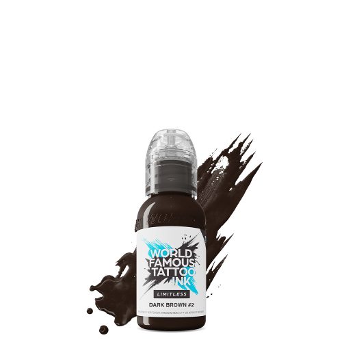 World Famous Tattoo Ink Dark Brown 2 (30ml) EU REACH tetováló festék